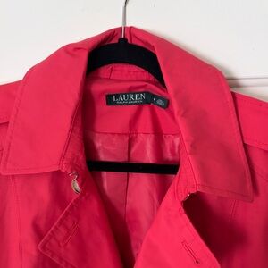 Lauren Ralph Lauren Women's Vibrant Pink Trench Coat